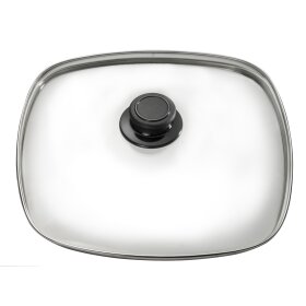 Eurolux safety glass lid, square 24 x 24 cm, incl. lid knob