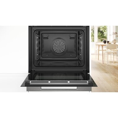 Bosch hsg7261b1, series 8, built-in steam oven, 60 x 60 cm, black, 1.290,00  €
