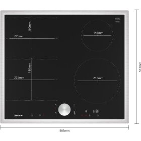 Neff T66STE4L0, N 90, induction hob, 60 cm, black, with...