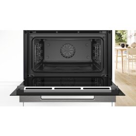 Bosch csg7361b1, series 8, built-in compact steam oven,...