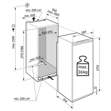 Liebherr IRBbsci 5170, Integrierbarer Kühlschrank mit BioFresh Professional