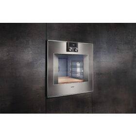 Gaggenau bo451112, 400 series, built-in oven, 60 x 60 cm, door hinge: left, stainless steel behind glass