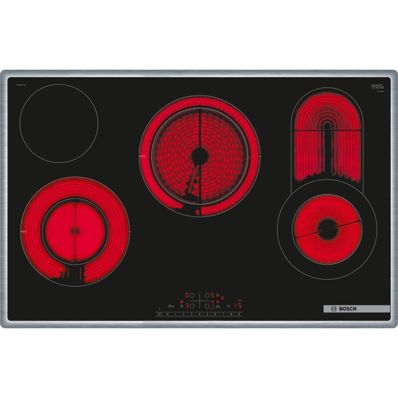 Bosch pkc845fp1d, Series 6, Electric cooktop, 80 cm, With frame surfa,  591,00 €