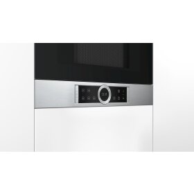 Bosch bfr634gs1, series 8, built-in microwave, stainless...