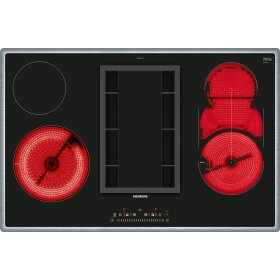 Siemens et845fm11e, iQ500, Cooktop with extractor hood (radiation), 80 cm, Surface-mounted with frame