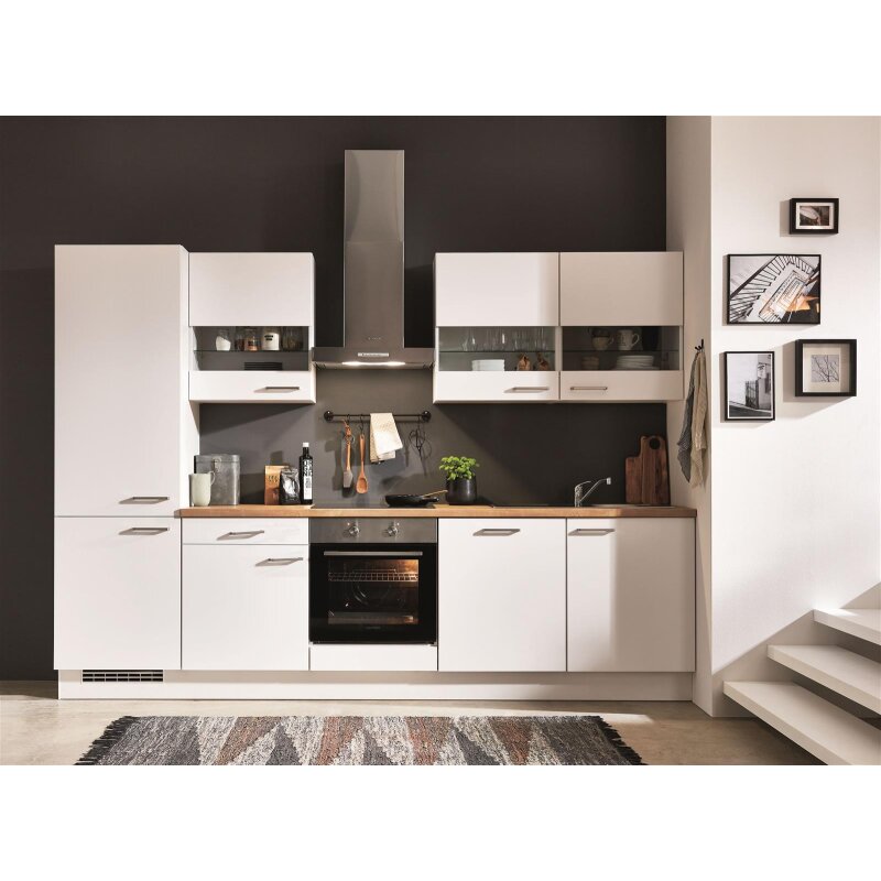 Küchenzeile mit E-Geräten 300cm Stadt 24h Küche nobilia elements - Gü,  3.200,00 €
